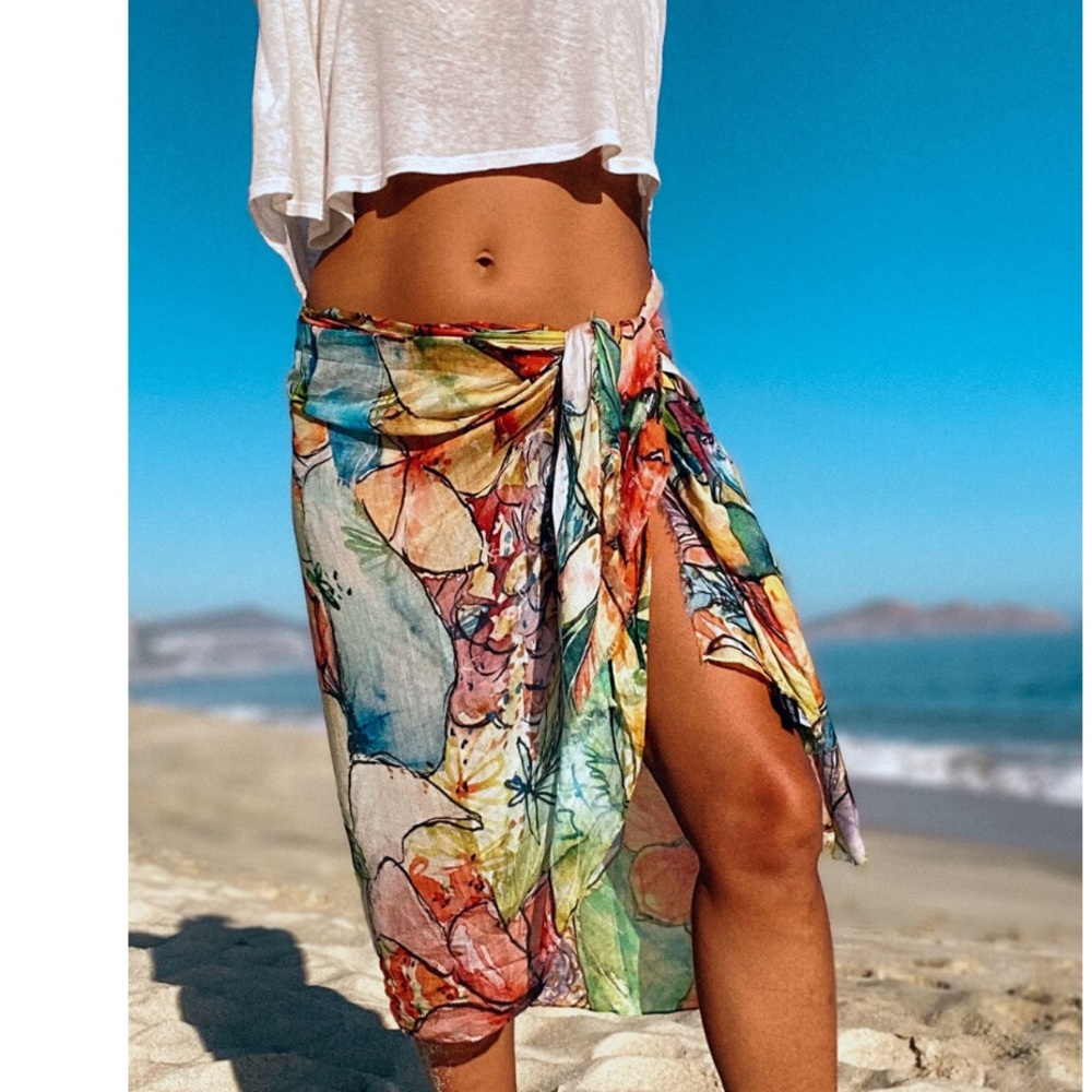 Rebekah Steen Goldfish Kiss Beautiful Things Scarf Sarong Pareo - Picture 6 of 16
